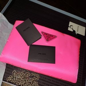 Neon pink Prada crossbody